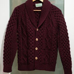 Inverallan 6A Shawl Collar Cardigan - 100% Wool